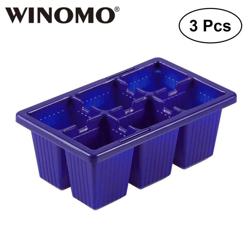 WINOMO 3 шт. поддон для проращивания семян лотки для стартера 6 ячеек на поднос садовод