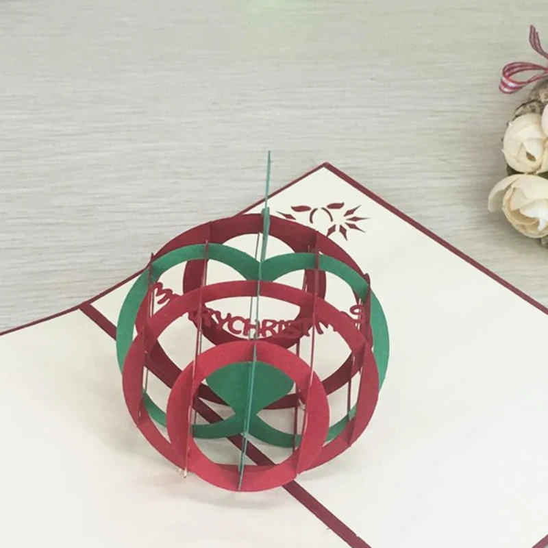 1 шт. мира фрукты лазерная резка 3D ручной работы всплывающие поздравительные