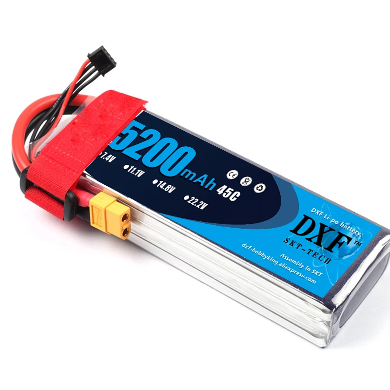 2017 2 шт. DXF Хорошее качество RC LiPo батарея 11 1 V 5200MAH 3S 45C MAX60C для Rc вертолета