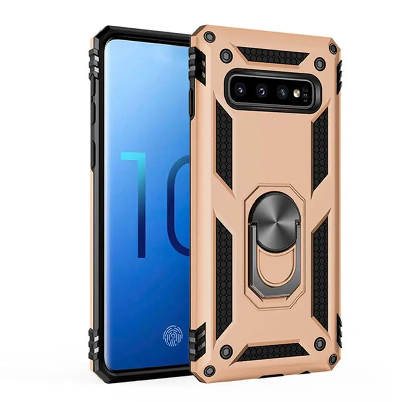 Gold ZNP Противоударная подставка чехол для samsung Galaxy S10 S9 S8 Note 9 8 может служить в качестве держателя кольцо крышки для samsung A9 A8 A7 A6 J4 J6 плюс Чехол - Color: Gold
