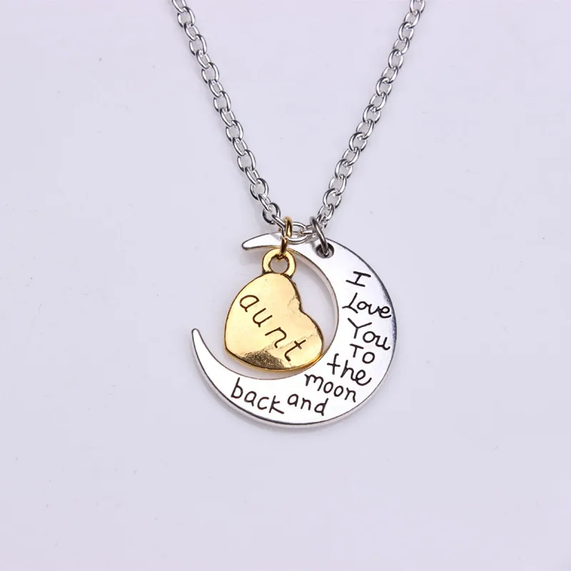 Модное ожерелье из нержавеющей стали с подвеской I Love You to the Moon and Back цепочки для