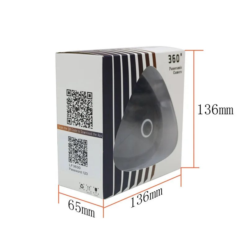 

SUCAM 3MP Mini Panoramic Wifi Camera 360 Degree Fisheye VR Viewing Home Security Motion Detection Wifi IP Camera Night Vision