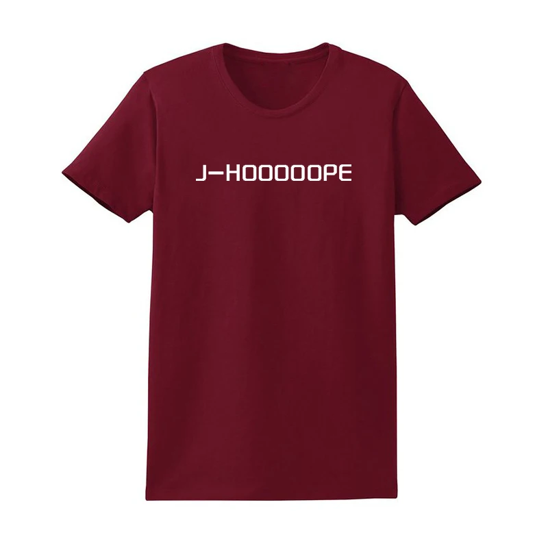 BTS BANGTAN JHOPE J-HOOOOOPE футболка для Для женщин Топ Женская мода короткий рукав Tumblr
