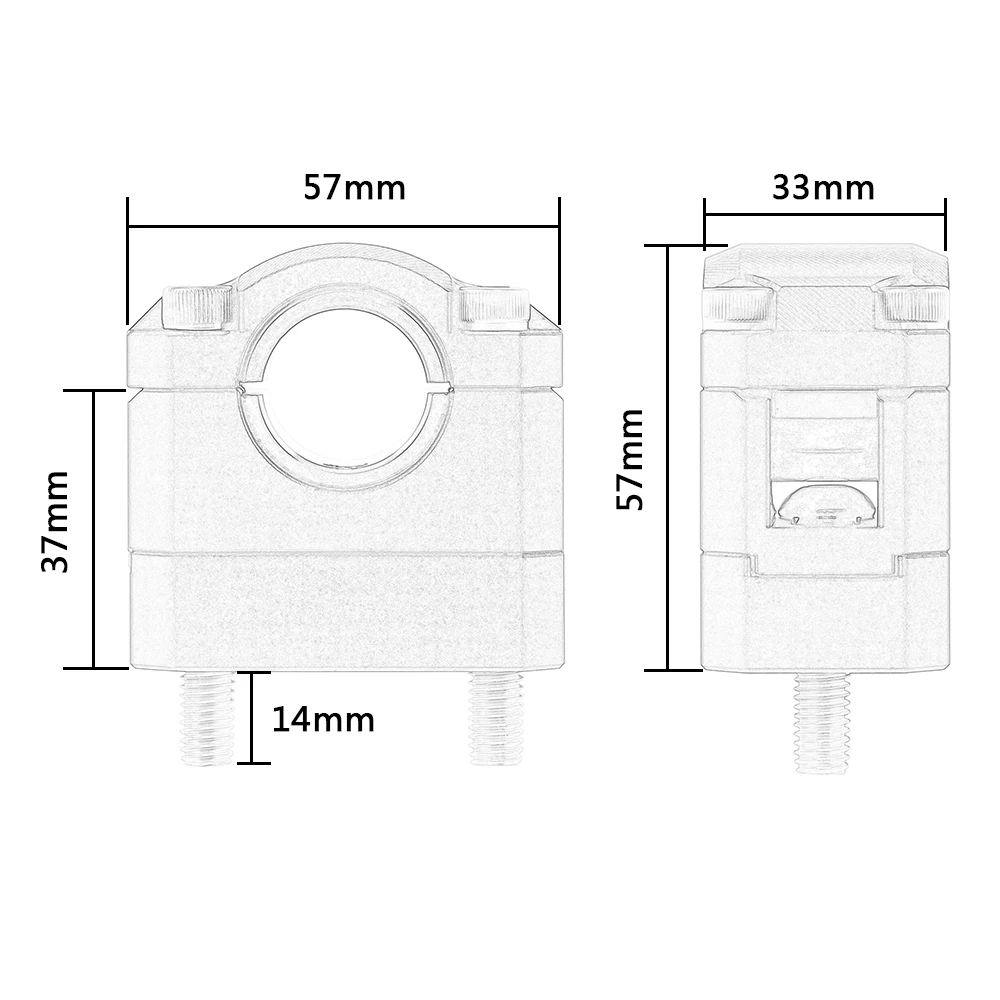 

7/8" or 1 1/8" Handlebar Riser Clamp Mount For Yamaha FZ6 FZ6R FZ8 FZ07 FZ09 MT-07 MT-09 MT-10 XSR700 XSR900 MT07 MT09 38mm Rise