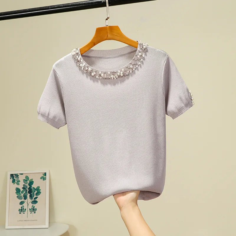 2021 Fashion New Women Shirt T-Shirts Knit Shirts XY03 | Женская одежда