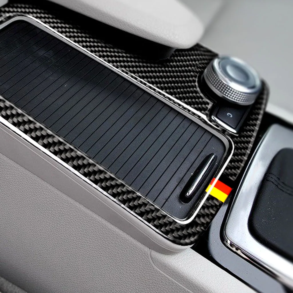 Углеродное волокно мультимедиа Handrest Панель чехлы для сидений автомобиля Mercedes W204