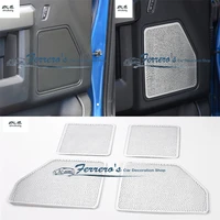 4pcslot aluminium alloy car doors sound speaker horn decoration trim cover sequins for 2015 2016 2017 ford f150