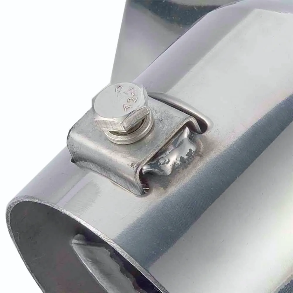 

Car Muffler Silver Exhaust Pipe Stainless Steel Exhaust Muffler Tips Bolt On End Pipes