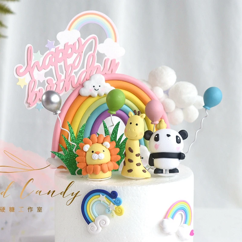 Детские животные Коллекция украшения торта Крыло ангела воздушный шар торт