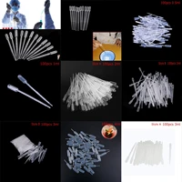 100pcslot 1ml transparent pipettes disposable safe plastic eye dropper transfer graduated pipettes eye for school lab supplies