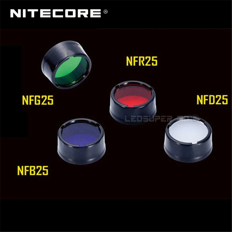Nitecore NFR25 NFB25 NFG25 NFD25 разноцветный фильтр для фонарика 25 4 мм подходит фонарь с