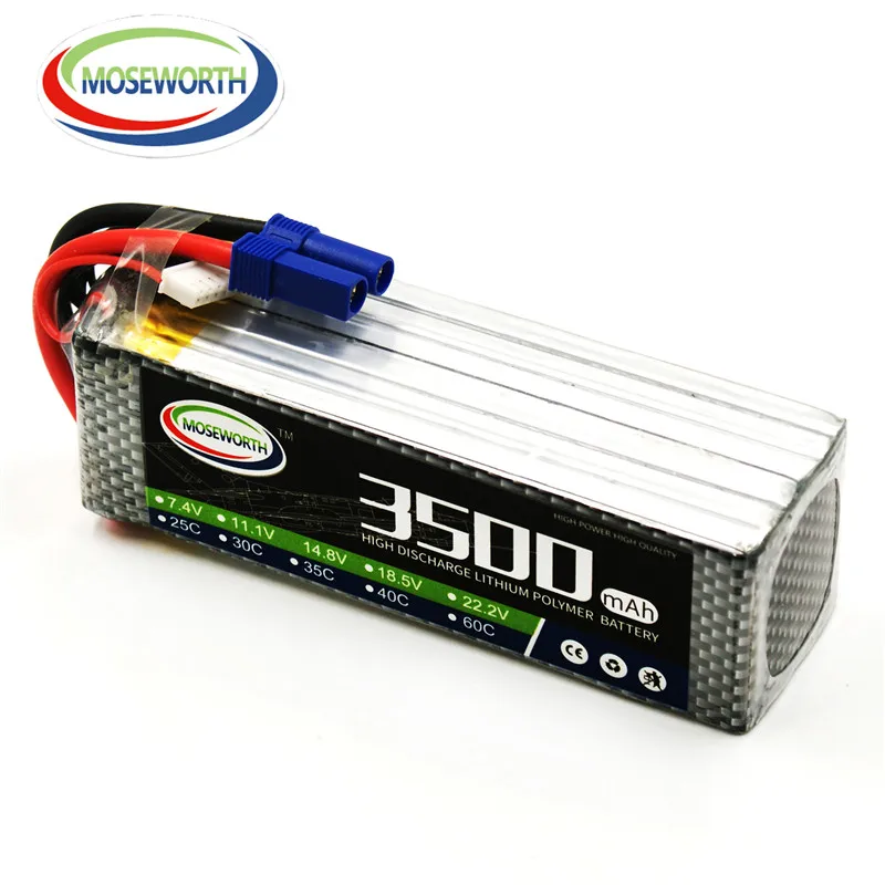 MOSEWORTH RC LiPo Батарея 6S 22 2 V 3500 мА/ч 40C взрыв 80C для РУ самолет квадротор бака