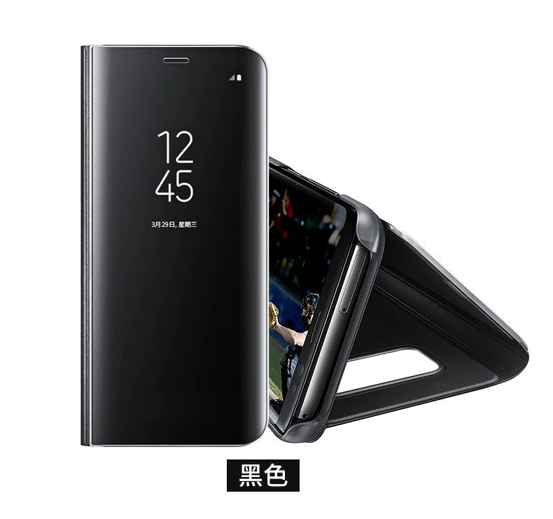 Black Mirro чехол Прозрачный чехол для телефона EF-ZG955 для samsung Galaxy S8 G950F G950U S8 Plus G955F G955U Rouse Тонкий флип чехол - Цвет: Black