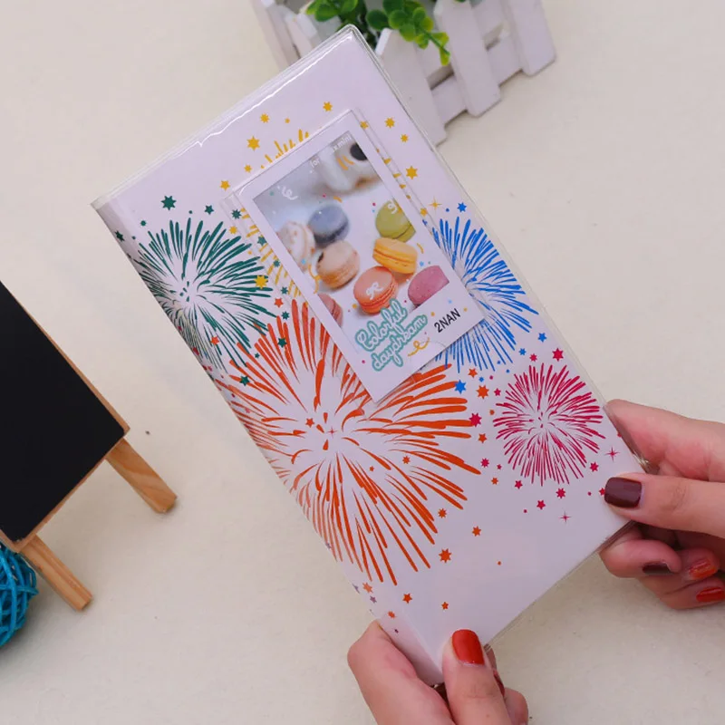 Fireworks BALLE 84 кармана фотоальбом для 3 дюймов мгновенной Polaroid Fujifilm Instax Mini Фильм 7s 8 25 50s(случайная маленькая карта) Высокое качество - Цвет: Fireworks