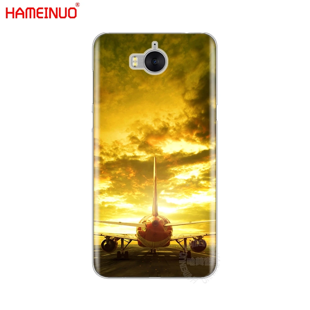 Чехол для мобильного телефона hameynuo the airplane flying sunset huawei honor 3C 4X 4C 5C 5X6 7 Y3 Y6 Y5 2 II Y560 Y7 2017