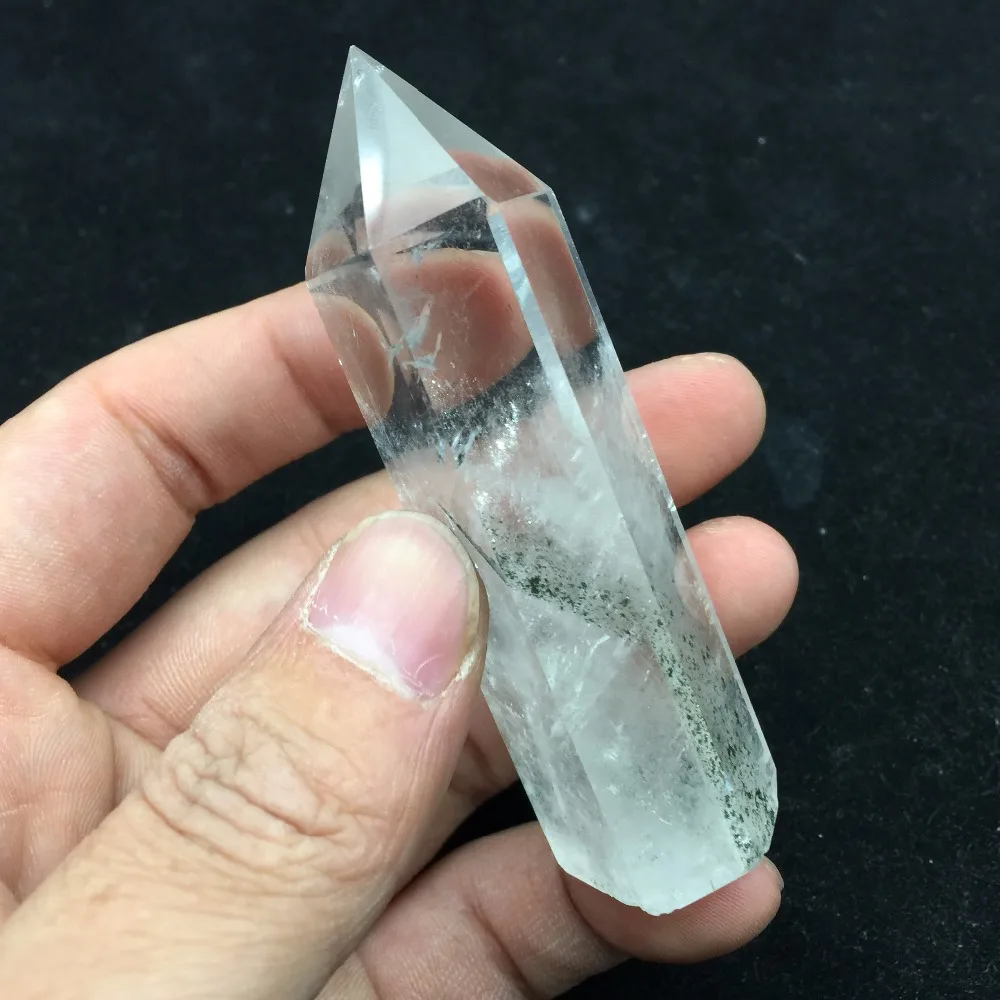 84g Natural Clear Healing Quartz Crystal Polished Single Points Vogel Wand Reiki Ornaments 2019 new Products | Дом и сад