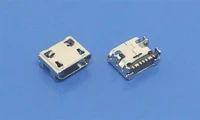 100pcs mini micro usb connector charging port power jack 7pin dip4 no curling for samsung usb micro usb socket