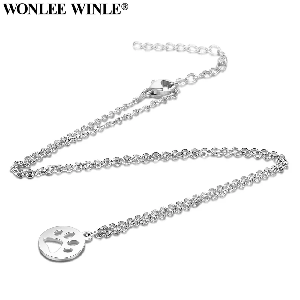 Wonlee Winle Золото Серебро Круглый кошки собаки в форме лап животных Прелести