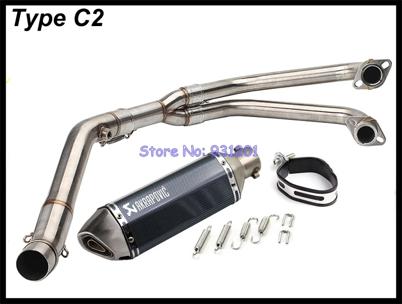 Выхлопная система мотоцикла для Yamaha R25 R3 MT03 Akrapovic выхлопная труба глушителя звено средней трубы заголовки скольжения