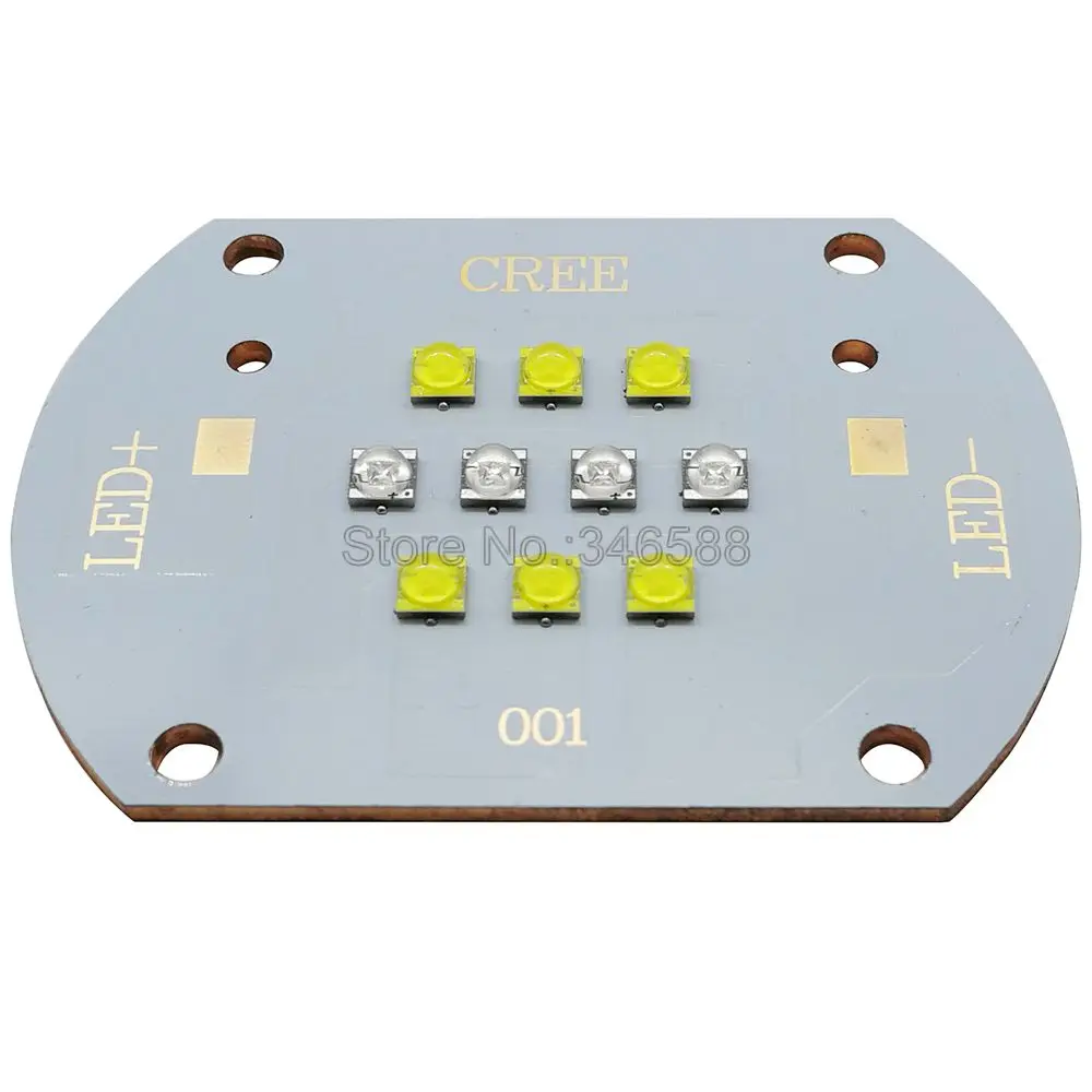 Светодиодный светильник Cree Xlamp XTE 50 Вт белый свет 6000 К (6 шт.) + ярко синий 450 нм (4