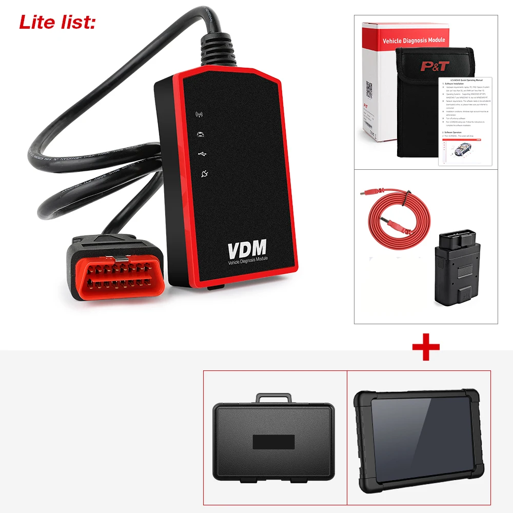 UCANDAS VDM V4.8 OBD2 автомобильный диагностический инструмент полная система OBDII WIFI