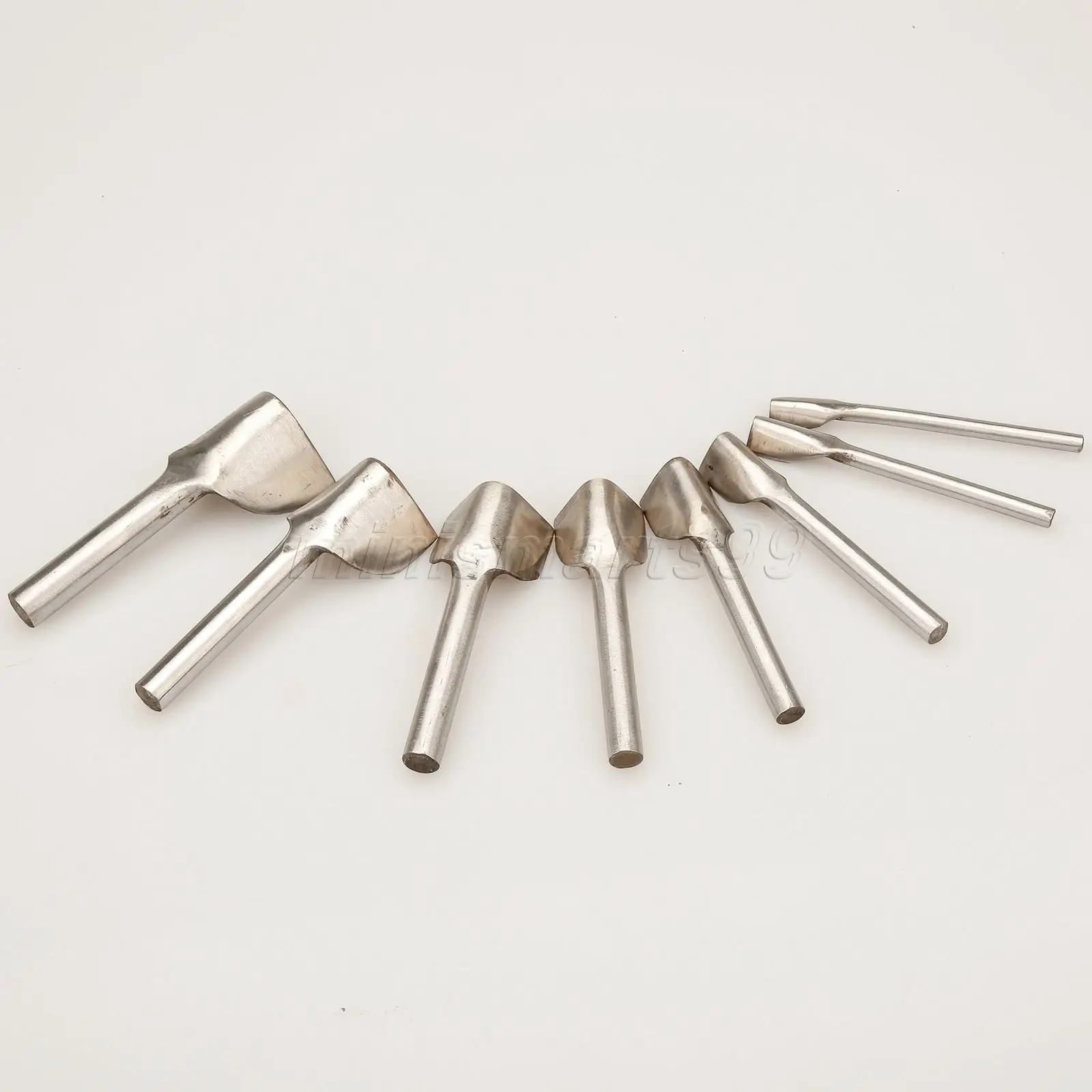 

8x Steel Leather Craft Half-Round Cutter V Shape Punch Strap Belt Wallet End Garden DIY Handwork Tools 10/15/20/25/30/35/40/45MM