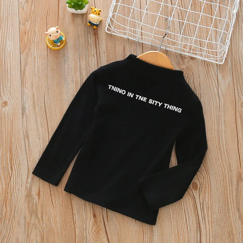 Детские хлопковые футболки для мальчиков и девочек мягкие топы с длинными