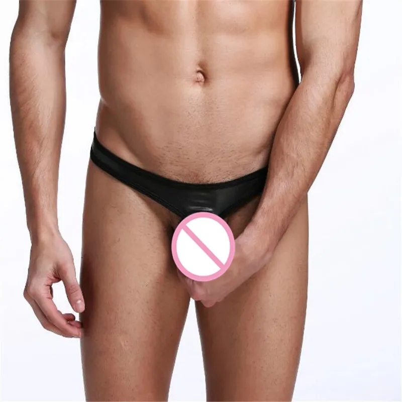 Сексуальное нижнее белье мужские стринги и из искусственной кожи PU мужское |