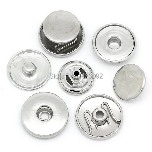

500sets/lot (1set= cap+socket+stud) 18mm copper silver Button Snap Jewelry press Button for ginger snap leather bracelet