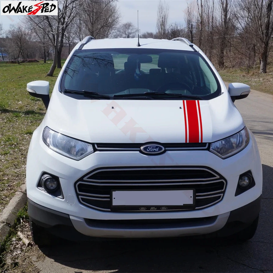 Автомобильный спортивный стиль капот полосы наклейки на авто двигателя крышка