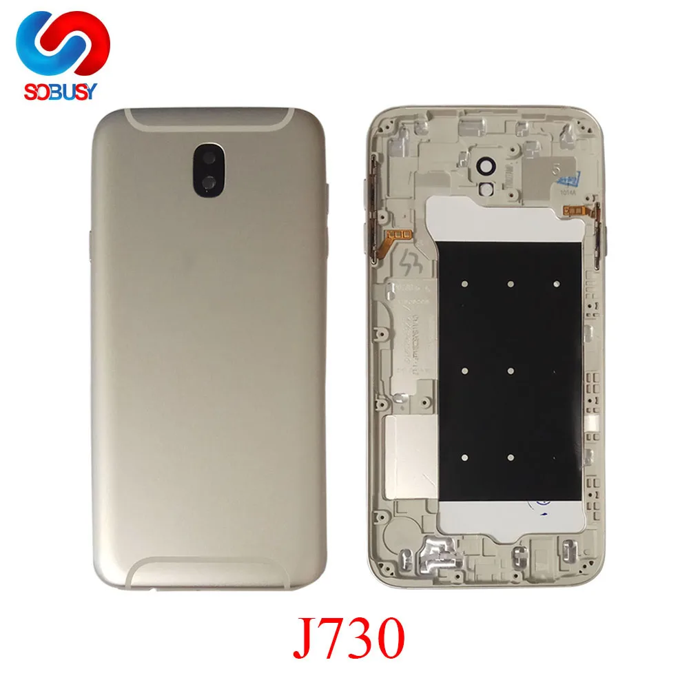 Для Samsung Galaxy J7 Pro 2017 J730 J730F корпус с аккумулятором для задняя крышка корпусом
