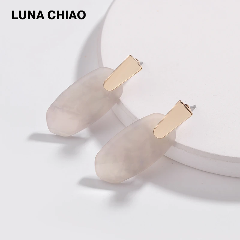 Женские Геометрические серьги LUNA CHIAO капельки из акрила и смолы Новое