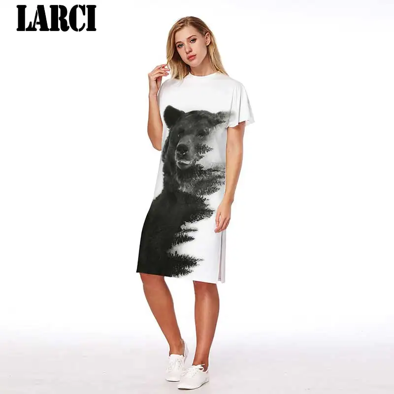 LARCI Новый 2018 Лето Рубашка с короткими рукавами Для женщин Повседневное платье