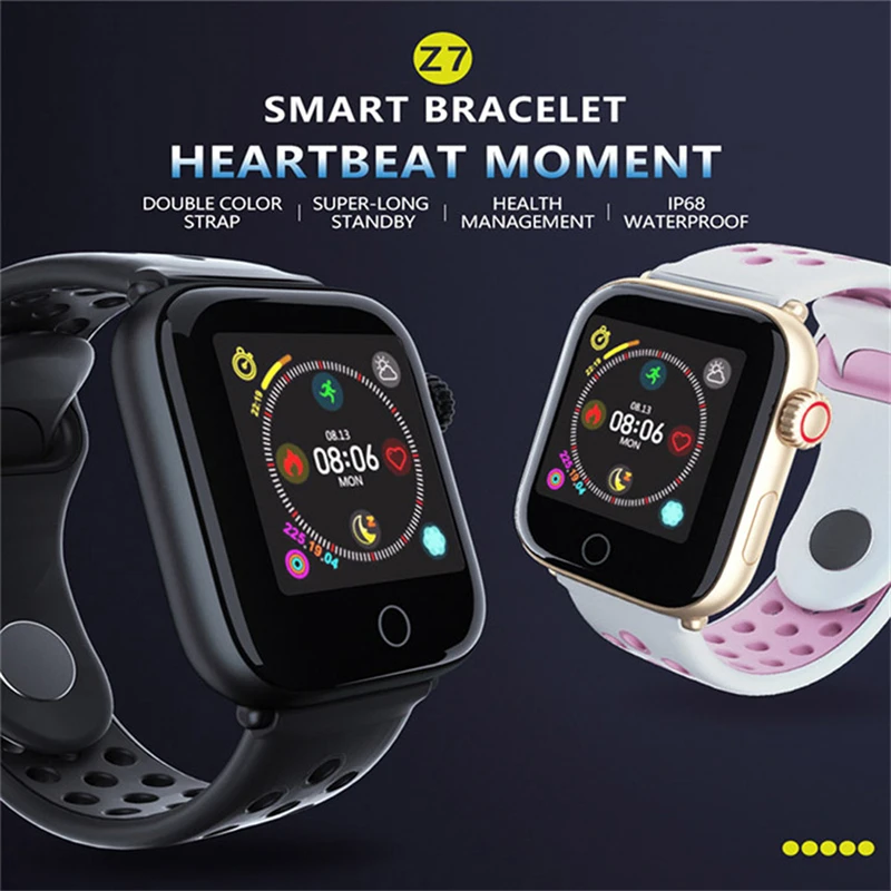 Смарт браслет ESEED Z7 фитнес трекер часы с пульсометром умные монитор IP68