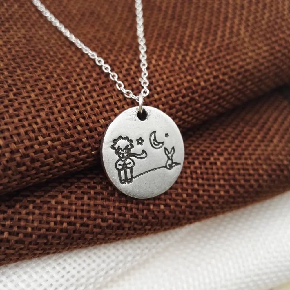 10 шт. Новое поступление Маленький принц ожерелье в виде лисьей мордочки под луной прекрасный подарок для