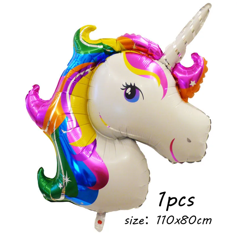 big rainbow unicorn Единорог День Рождения украшения Гигантские Воздушные шары из фольги с радугой и единорогом Свадебный детский душ Декор детские игрушки Воздушные шары вечерние принадлежности - Цвет: big rainbow unicorn