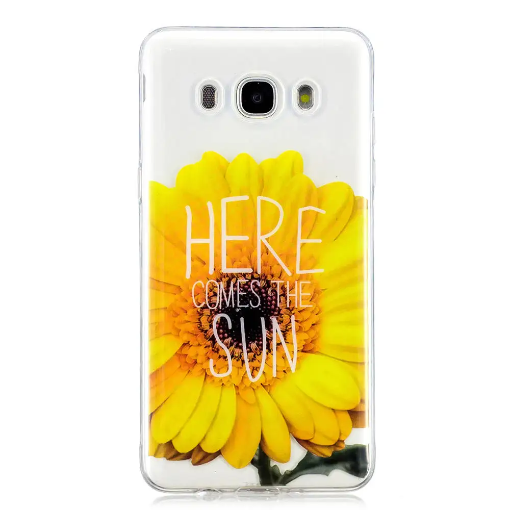 Прозрачные ТПУ чехлы для Samsung Galaxy J5 (6) SM-J510FN Чехлы красивые на 2016 Duos SM-J510F/DS
