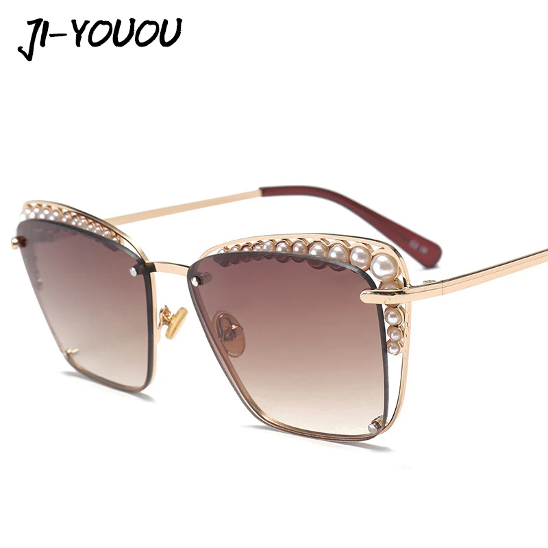 Солнцезащитные очки JIYOUOU UV400 женские брендовые квадратные кошачий глаз в