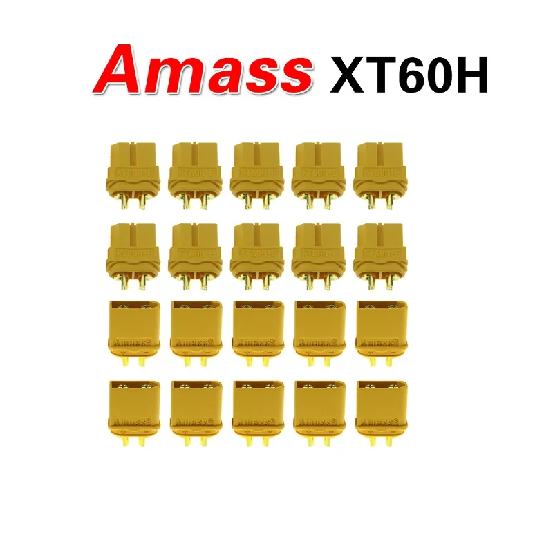 Amass XT90S XT90-S anti-искры XT30U XT60 XT90 MR30 XT60H разъем Вилки мужской женский FPV Drone Батарея разъем - Цвет: XT60H 10 Pair