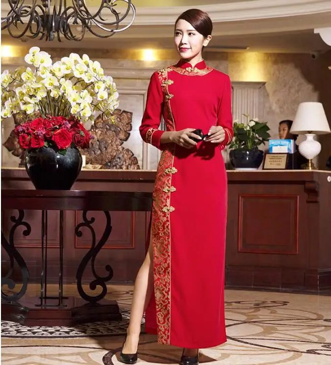 Cheongsam форма администратора гостиницы женские Отели Чонсам для ресепшн
