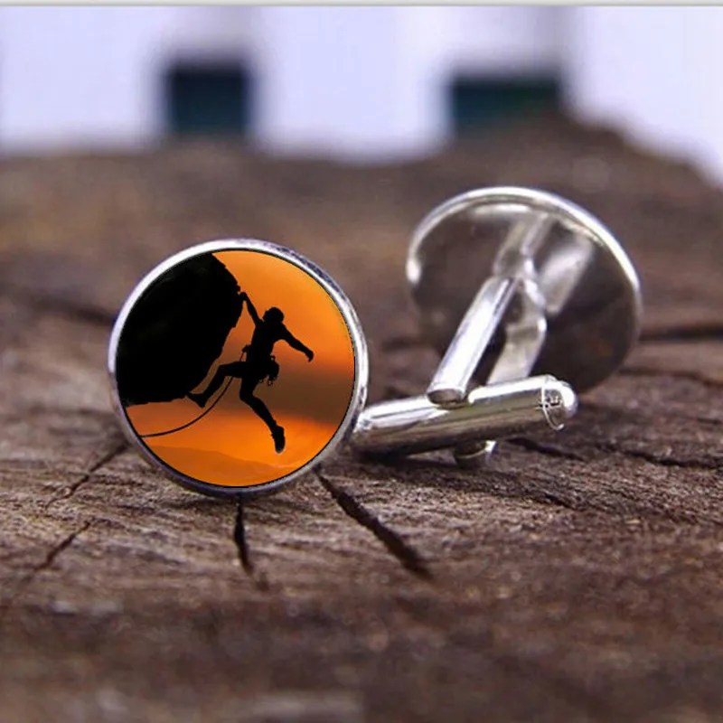 Запонки для скалолазания мужские ювелирные изделия аксессуары Спортивная