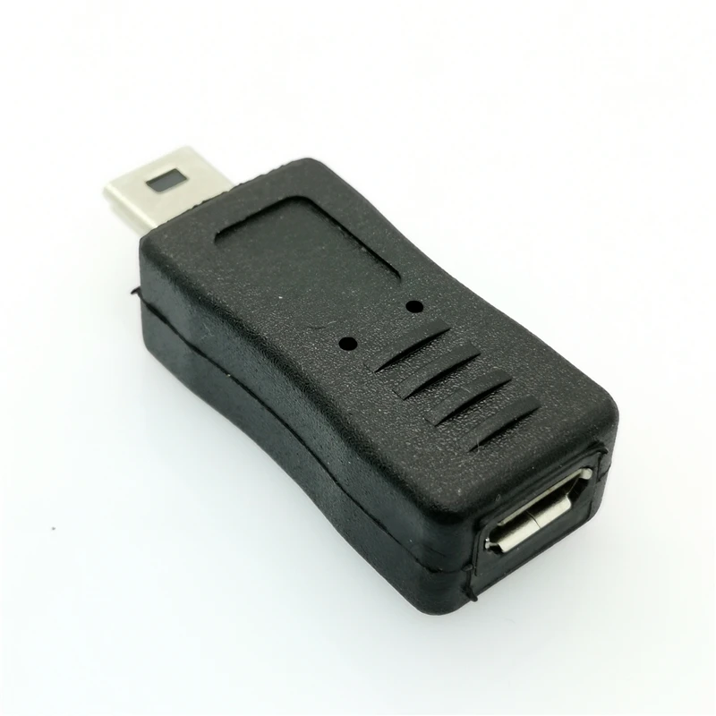 2 шт. портативный и стильный черный адаптер Micro USB Мама в Mini папа удобный