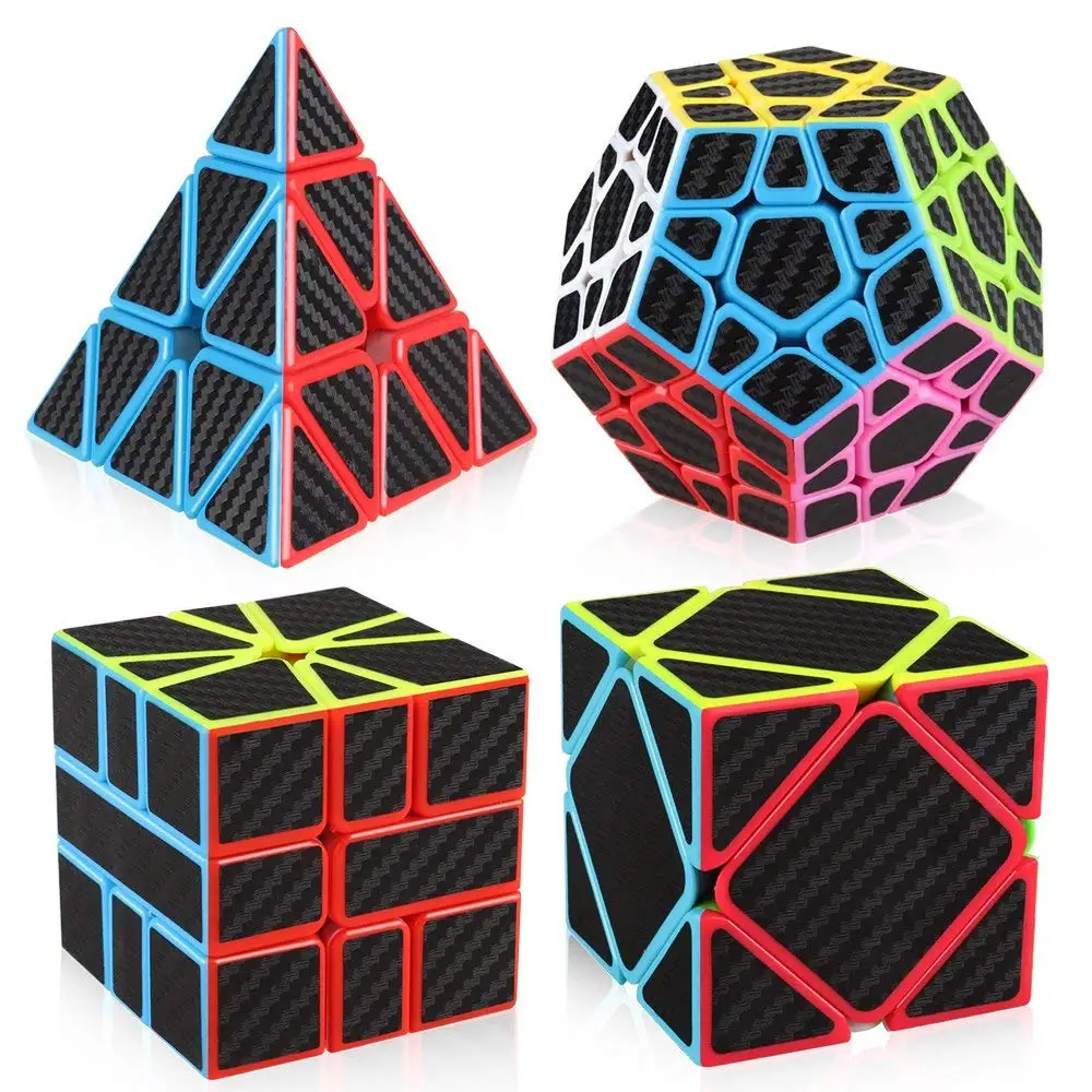 ZCube углеродного волокна Скорость куб Комплект пирамиды и Додекаэдр 3x3 косой