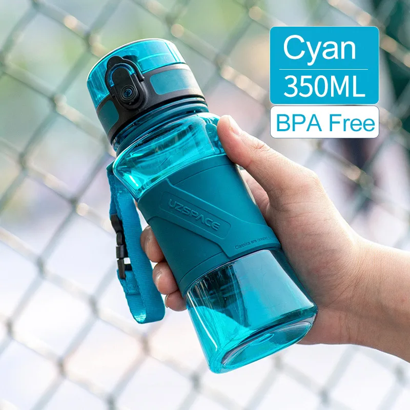 

350ml UZSPACE Water Bottles BPA Free Protein Shaker Child Portable Leakproof Sports Drinkware Outdoor Eco-friendly Tritan Bottle