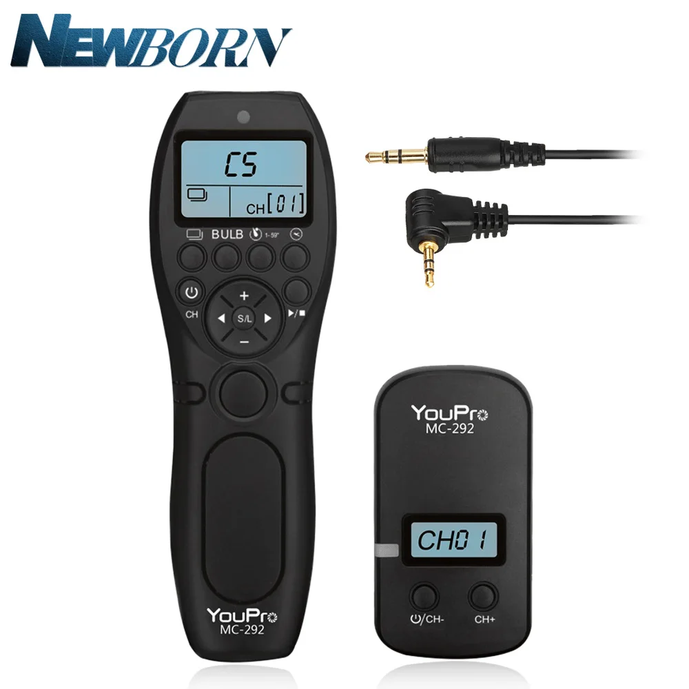 E3 YouPro MC-292 DC0/DC2/N3/S2/E3/E2 2,4G беспроводной пульт дистанционного управления с ЖК-таймером спуска затвора каналы для Canon/sony/Nikon/Fujifilm - Цвет: E3