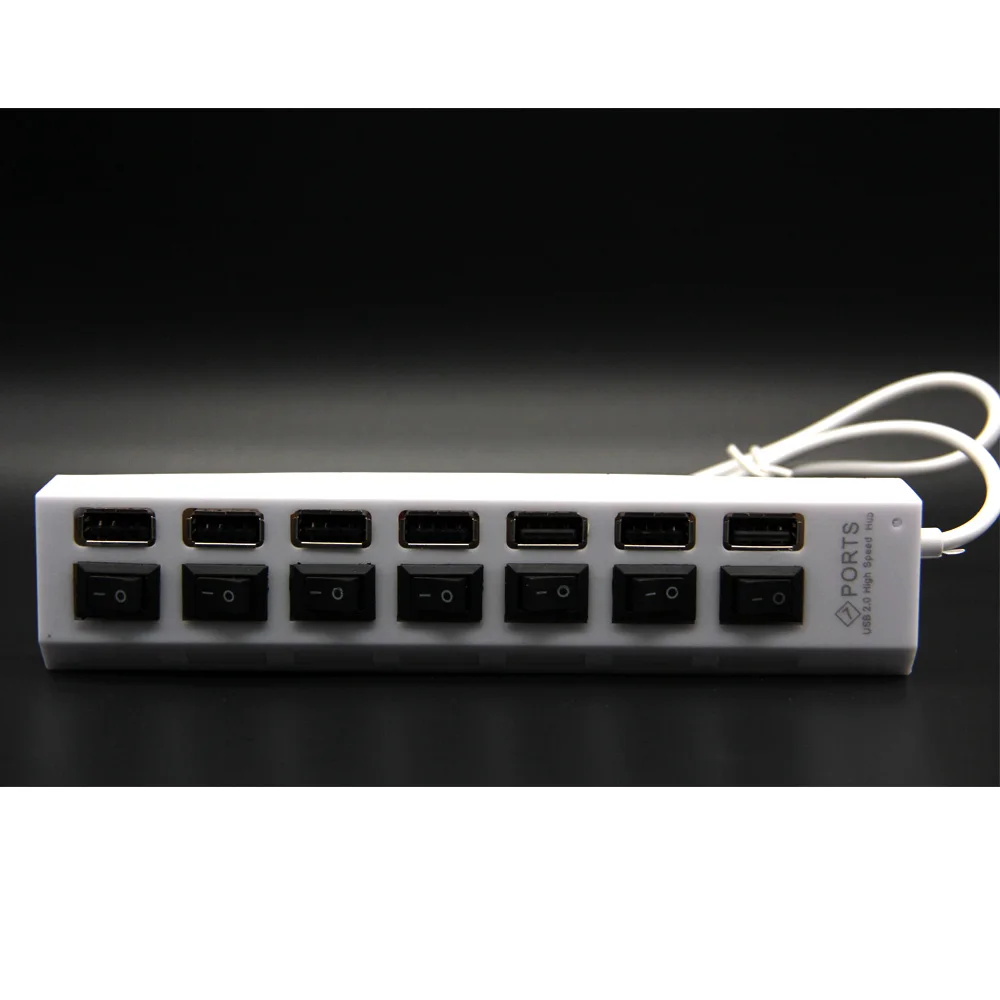 Высокое качество супер скорость 7 портов концентратор USB светодиодный индикатор 5