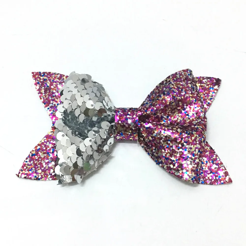 

MengNa Sequin Bows,60pcs/lot,4.8inch Girls Reversible Sequin Hair Bow Without Clips Scales Bow Women Girls Hiar Accessories