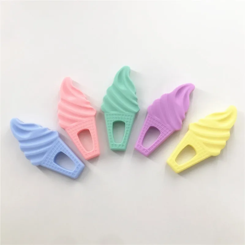 

Chenkai 10PCS BPA Free DIY Silicone Ice Cream Teether Baby Pacifier Dummy Teething Pendant Nursing Grasp Toy Accessories