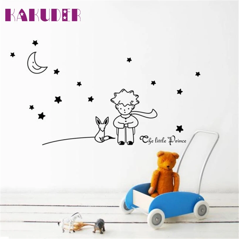 Новая настенная наклейка звезды луна Маленький принц мальчик Настенная Наклейка