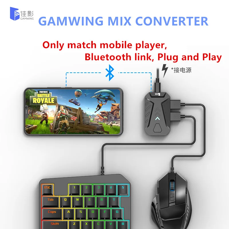 Pubg конвертер Gamwing Mix игровая мышь клавиатура Bluetooth геймпад адаптер док станции